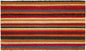 17" X 29" Red Orange and Natural Coir Striped Outdoor Door Mat