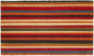 17" X 29" Red Orange and Natural Coir Striped Outdoor Door Mat