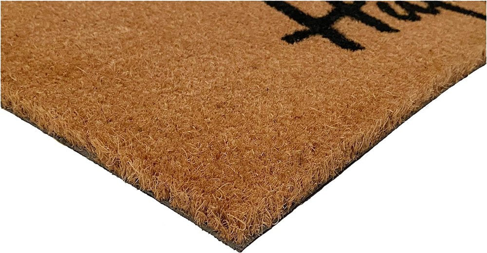 24" X 36" Natural and Black Coir Bumblee Bee Happy Outdoor Door Mat
