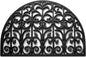 24" X 36" Black Rubber Scrollwork Outdoor Semi Circle Door Mat