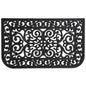 18" X 30" Black Rubber Scrollwork Outdoor Door Mat