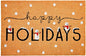 17" X 29" Natural Black and White Coir Happy Holidays Outdoor Christmas Door Mat