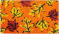 17" X 29" Orange Black And Yellow Leaves Outdoor Coir Door Mat