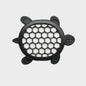 13" X 17" Black Rubber Geometric Turtle Outdoor Door Mat