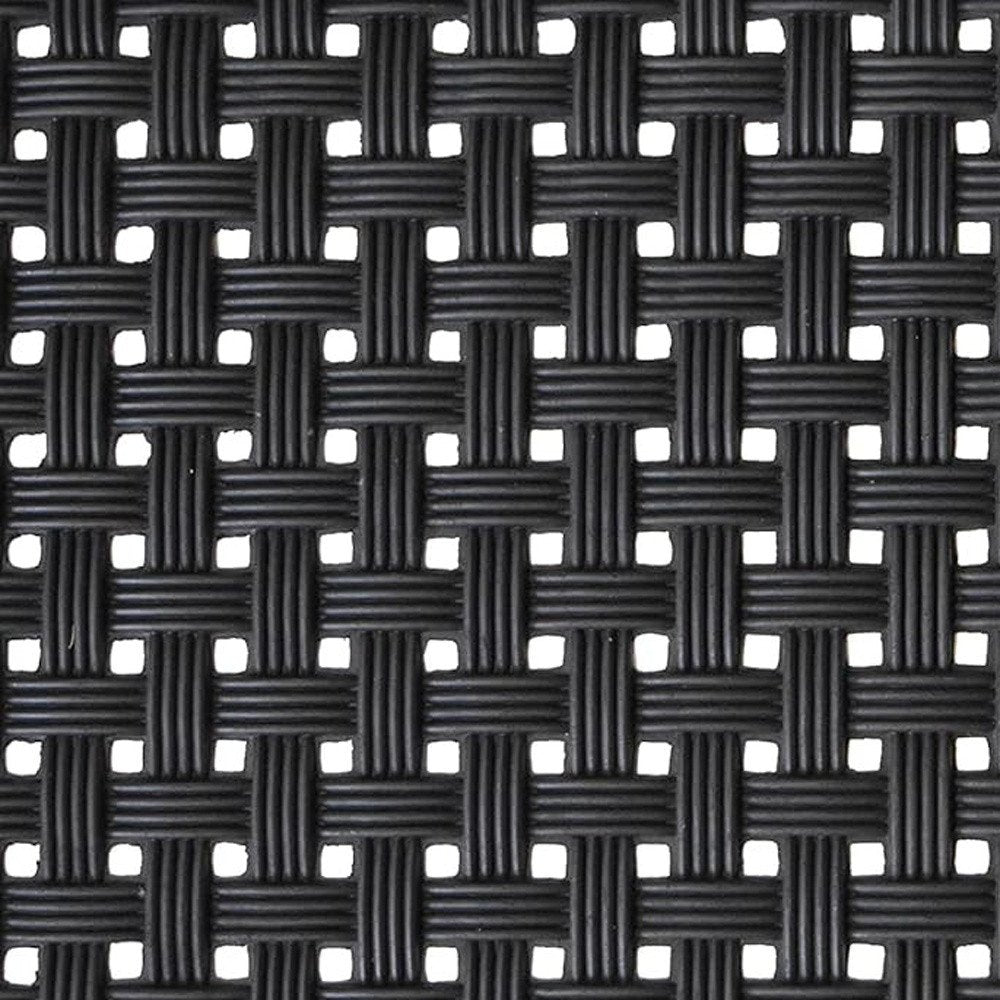 18" X 30" Black Rubber Weave Outdoor Door Mat