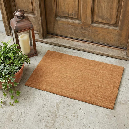 24" X 36" Natural Coir Solid Color Outdoor Door Mat