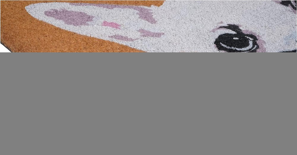 17" X 29" Natural Black and White Coir Chihuahua Hello Outdoor Door Mat