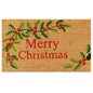24" X 36" Natural Red and Green Coir Merry Christmas Outdoor Christmas Door Mat