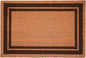 24" X 36" Natural and Black Coir Geometric Outdoor Door Mat