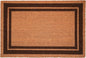 24" X 36" Natural and Black Coir Geometric Outdoor Door Mat