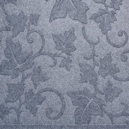 24" X 36" Light Gray Rubber Botanical Leaves Outdoor Door Mat