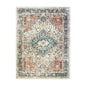 5' X 8' Beige Oriental Distressed Area Rug With Fringe