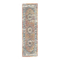 8' Rust Oriental Distressed Runner Rug With Fringe