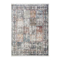 8' X 10' Ivory Oriental Distressed Area Rug With Fringe