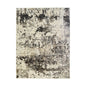5' X 8' Black Abstract Distressed Area Rug With Fringe
