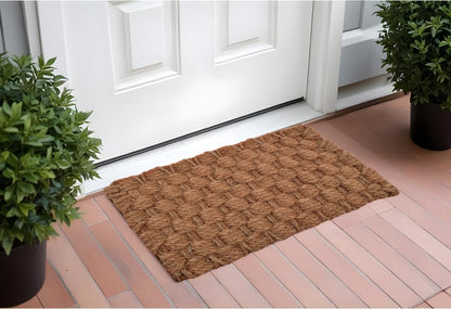 18" X 30" Brown Coir Weave Outdoor Door Mat