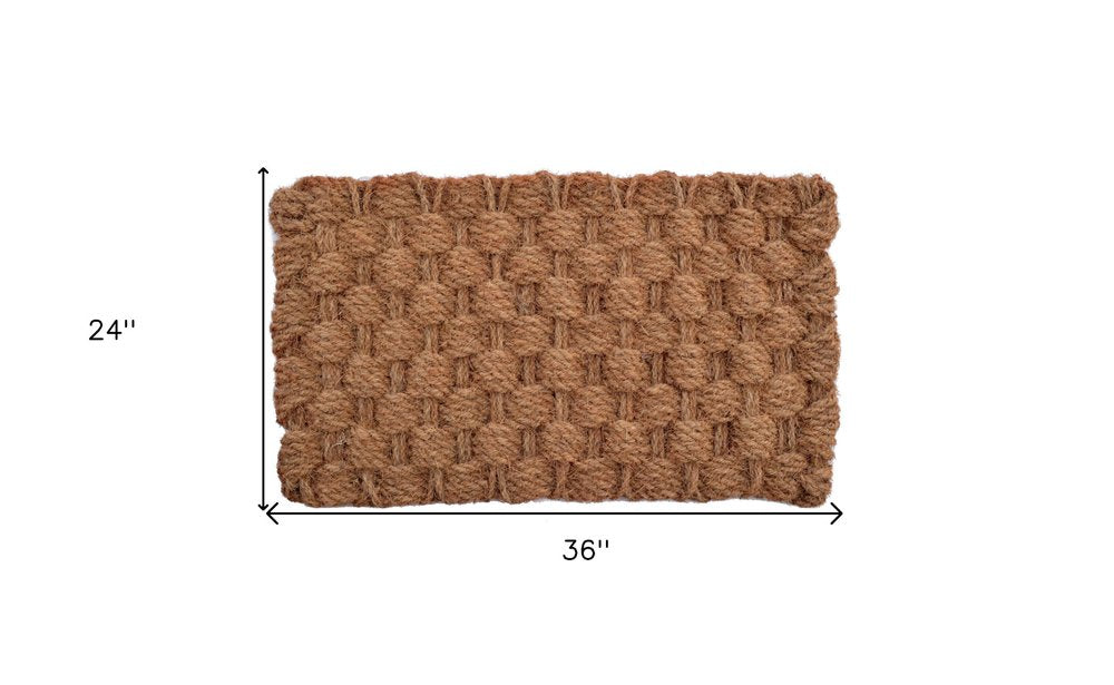 24" X 36" Brown Coir Weave Outdoor Door Mat