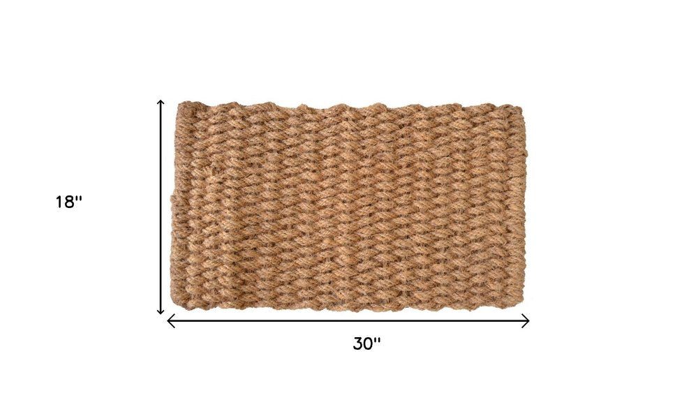 18" X 30" Brown Coir Weave Outdoor Door Mat