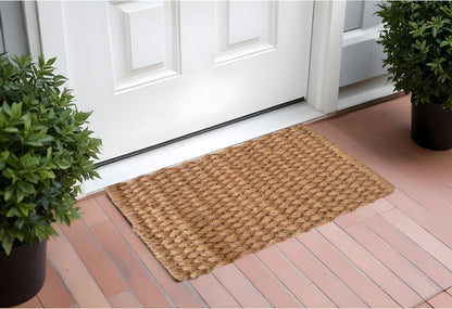 18" X 30" Brown Coir Weave Outdoor Door Mat