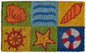 18" X 30" Orange And Yellow Seashells Outdoor Coir Door Mat