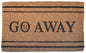 18" X 30" Brown and Black Coir Go Away Outdoor Door Mat