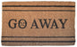 18" X 30" Brown and Black Coir Go Away Outdoor Door Mat