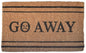 18" X 30" Brown and Black Coir Go Away Outdoor Door Mat
