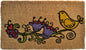 18" X 30" Brown and Black Coir Floral Outdoor Door Mat