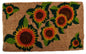 18" X 30" Brown Orange and Yellow Coir Floral Outdoor Summer Door Mat