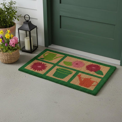 18" X 30" Brown Coir Garden Tools Outdoor Spring Door Mat