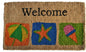 18" X 30" Brown Star Welcome Outdoor Coir Door Mat