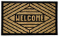 18" X 30" Brown and Black Rubber Welcome Outdoor Door Mat