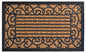 18" X 30" Brown and Black Rubber Scrollwork Outdoor Door Mat