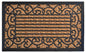 18" X 30" Brown and Black Rubber Scrollwork Outdoor Door Mat