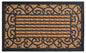 18" X 30" Brown and Black Rubber Scrollwork Outdoor Door Mat