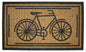 18" X 30" Brown and Black Rubber And Coir Bicycle Outdoor Door Mat