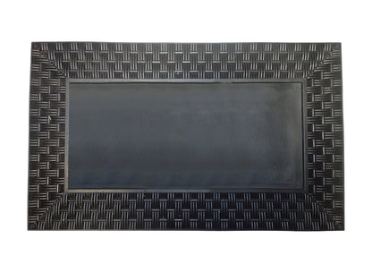 18" X 30" Brown And Black Spring Summer Outdoor Rubber And Coir Door Mat With Insert
