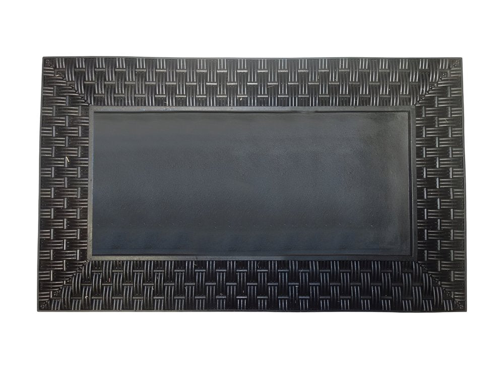 18" X 30" Brown and Black Rubber and Coir Spring Summer Outdoor Door Mat With Inserts