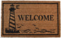 18" X 30" Brown and Black Coir Lighthouse Welcome Outdoor Door Mat