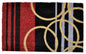 18" X 30" Black and Red Coir Striped Outdoor Door Mat