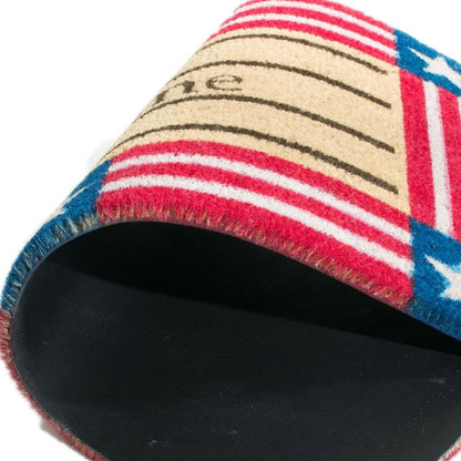 18" X 30" Red White And Blue Coir Patriotic Welcome Outdoor Door Mat