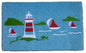 18" X 30" Blue Coir Tropical Outdoor Door Mat