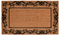 18" X 30" Brown and Black Coir Scrollwork Outdoor Door Mat