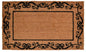 18" X 30" Brown and Black Coir Scrollwork Outdoor Door Mat
