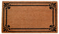 18" X 30" Brown and Black Coir Scrollwork Outdoor Door Mat