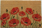 24" X 36" Brown and Red Coir Floral Outdoor Door Mat