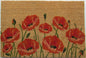 24" X 36" Brown and Red Coir Floral Outdoor Door Mat
