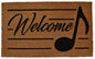 18" X 30" Brown and Black Coir Welcome Outdoor Door Mat