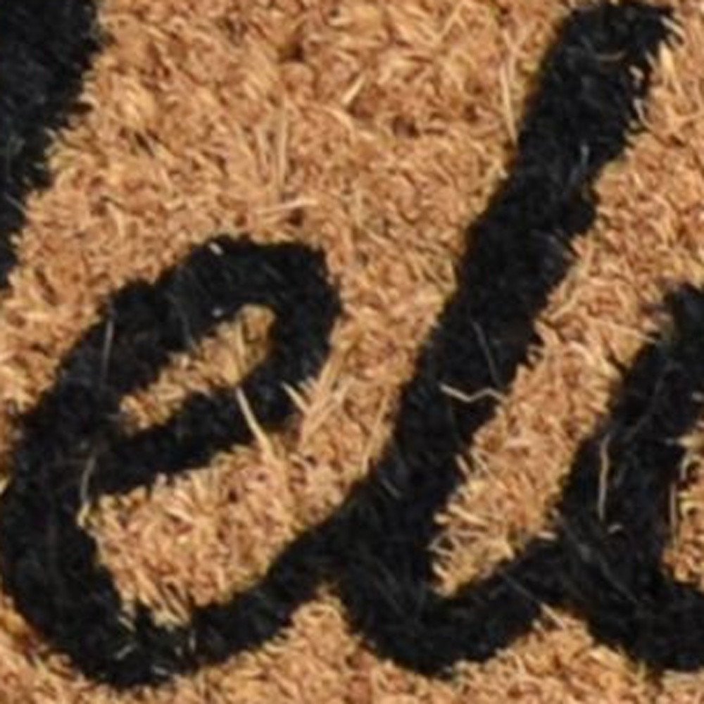 18" X 30" Brown and Black Coir Woodland Welcome Outdoor Door Mat