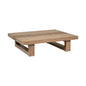 33" Natural Solid Wood Outdoor Coffee Table